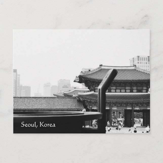Söul koreansk-fotokort vykort (Framsida)