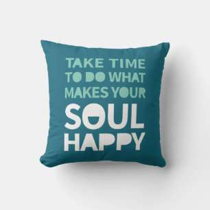 Soul Lycklig inspirationcitat Positive Måndag Kudde