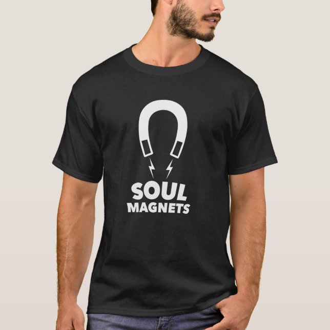 Soul Mags t-shirt med vit logotyp (Framsida)