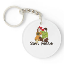 Soul Mate Acrylic Keychain - Romantic Couple Gift’