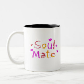 Soul Mate Digital Art Design Två-Tonad Mugg