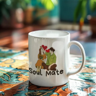 Soul Mate Mugg - Romantic Coffee Kopp for Par"