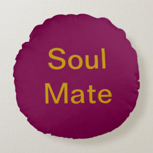Soul Mate Round Pillow Rund Kudde