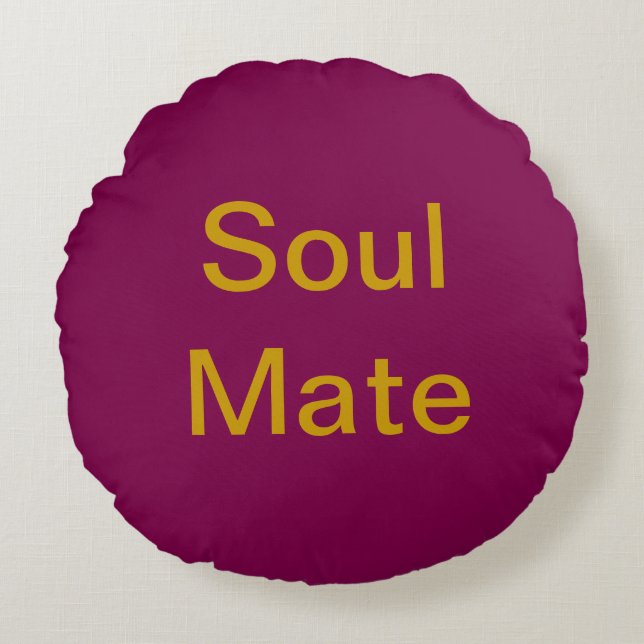 Soul Mate Round Pillow Rund Kudde (Framsidan)