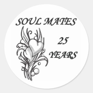SOUL MATES 25 ÅR RUNT KLISTERMÄRKE