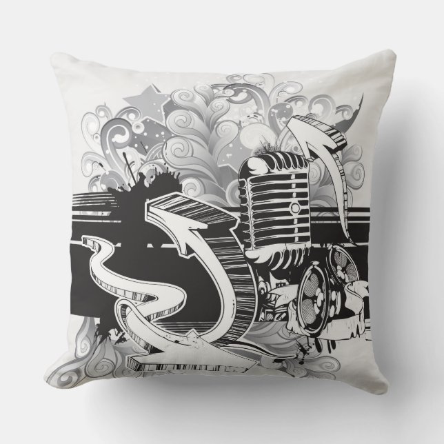 Soul Music Pillow med Jazz Reversible Kudde (Framsida)