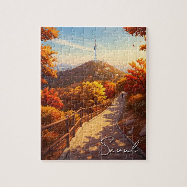 Söul Namsan Sydkoreas höst Pussel (Vertikal)