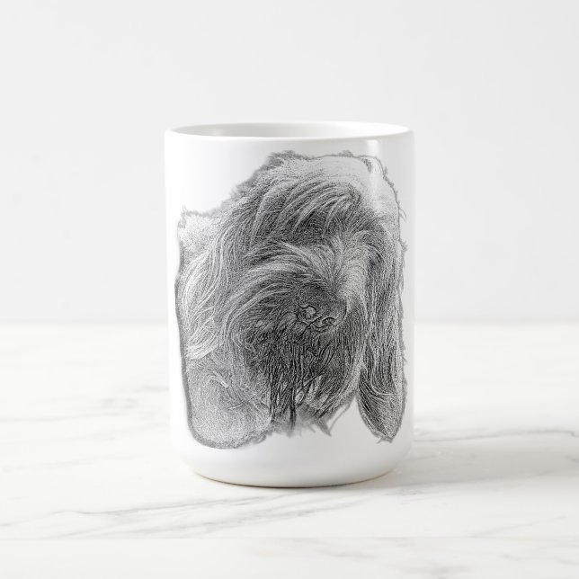 Soul of a Spinone – konstnärlig linjemugge Kaffemugg (Center)
