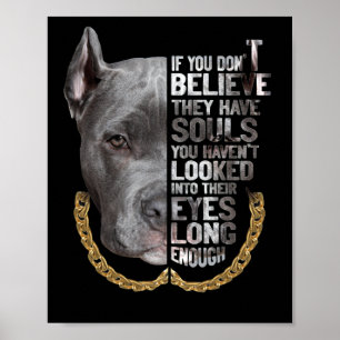 Soul Pitbull I Kärlek Pitbull Hund älskare Poster