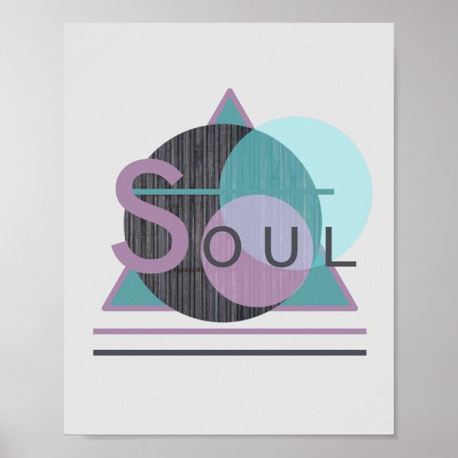 "SOUL"-Poster för inspirationskonst Poster (Framsidan)