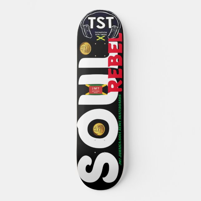 SOUL REBEL JMT JAMAICA 8 1/4-tums Skateboard Deck (Framsida)