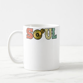 Soul Record Jazz Funk Skivspelare Vinylmusik Saxof Kaffemugg