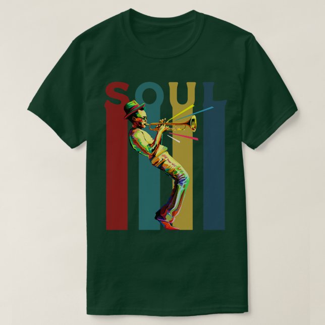Soul Retro-design med en jazz-trumpetspelare 1 T Shirt (Design framsida)