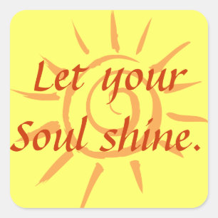Soul Shine Fyrkantigt Klistermärke