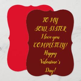 Soul Sister Flat Valentine Day Card