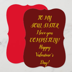 Soul Sister Flat Valentine Day Card