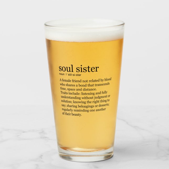 Soul Sister Pint Glass Glaskopp (Framsida fylld)