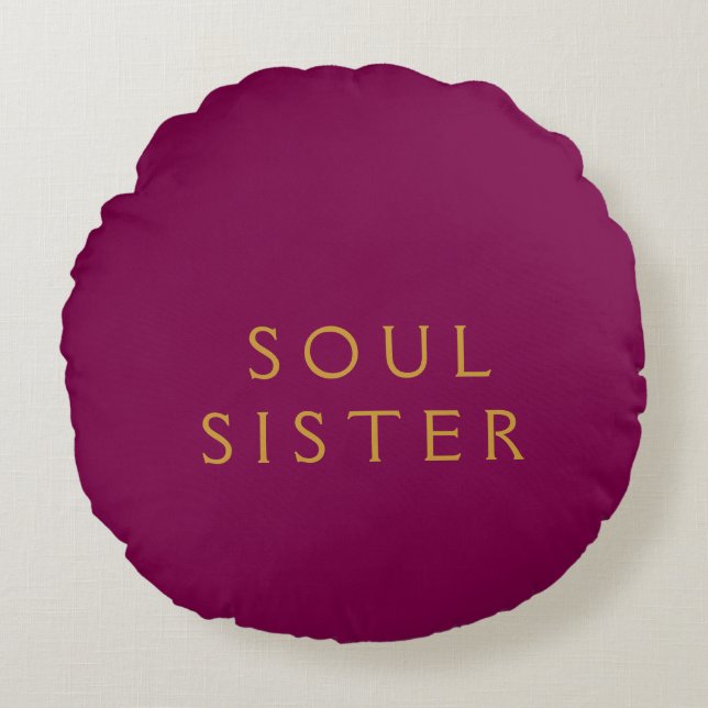 Soul Sister Round Pillow Rund Kudde (Framsidan)