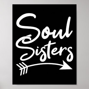 Soul Sisters Best Friend Vänskap Ord Bff Poster