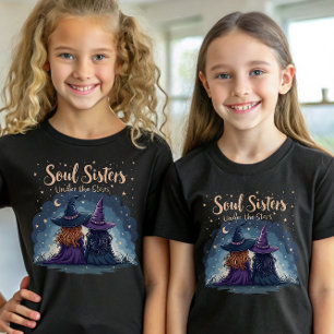 Soul Sisters under Stars Magic Witchy Friend T Shirt
