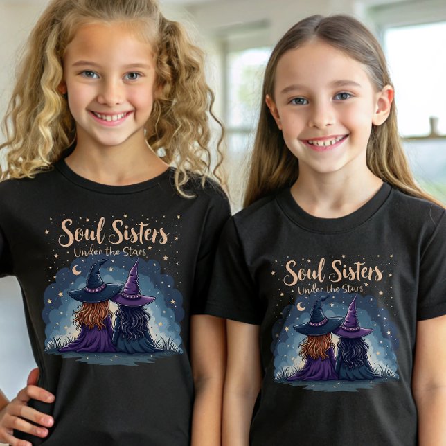 Soul Sisters under Stars Magic Witchy Friend T Shirt (Skapare uppladdad)