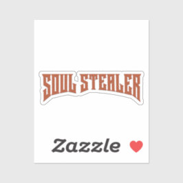 Soul Stealer Funny Redhead Heavy Metal Typography Klistermärken