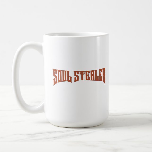 Soul Stealer Heavy Metal Typography Kaffemugg (Vänster)