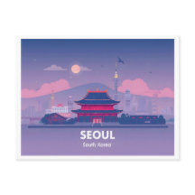 Söul Sydkorea Pastel Travel Design