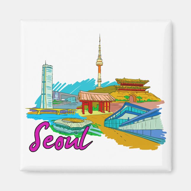 Söul - Sydkorea.png Magnet (Framsidan)