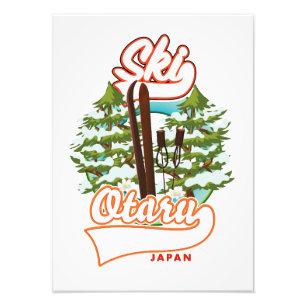 Söul Sydkorea Ski logotyp Photo Print Fototryck