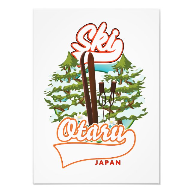 Söul Sydkorea Ski logotyp Photo Print Fototryck (Framsidan)