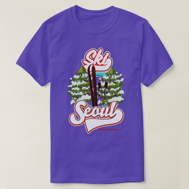 Söul Sydkorea Ski logotyp T Shirt (Design framsida)