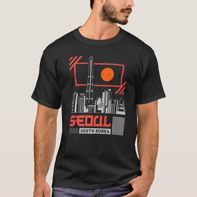 Söul Sydkorea T Shirt (Framsida)
