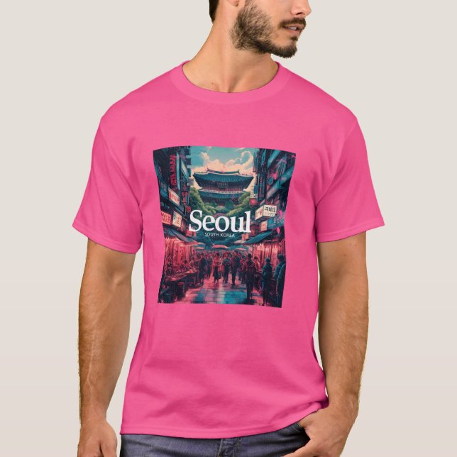 Söul Sydkorea T Shirt (Framsida)
