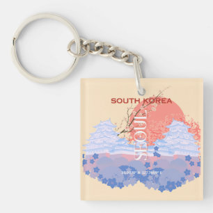 Söul Sydkorea Travel Art, Pastel