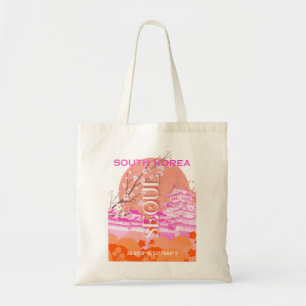 Söul Sydkorea Travel Art, Rosa Tygkasse