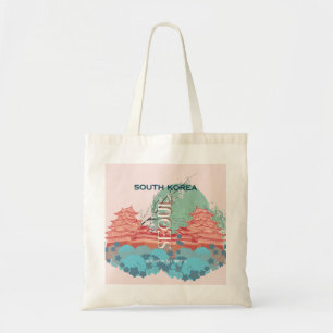 Söul Sydkorea Travel Art Tygkasse