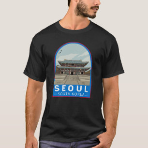 Söul Sydkorea Travel Art Vintage T Shirt