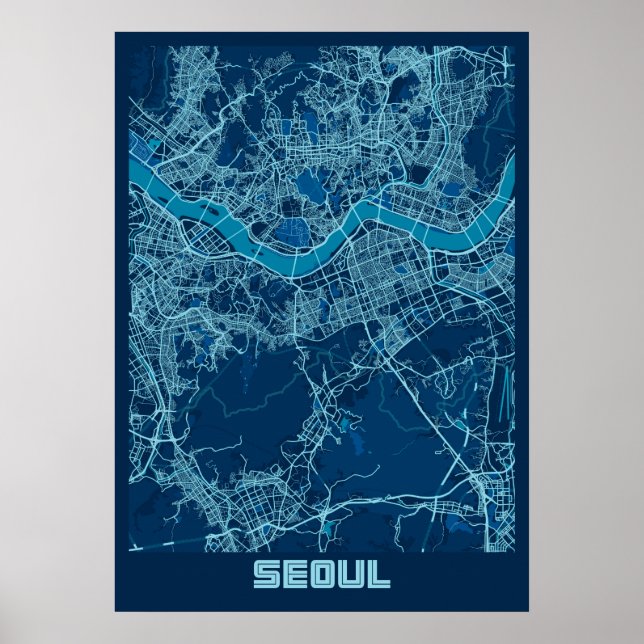 Söul - Sydkoreas fredsstad Karta Poster (Framsidan)