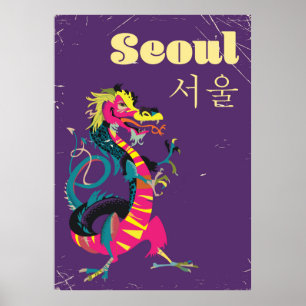Söul Sydkoreas reseaffisch Poster