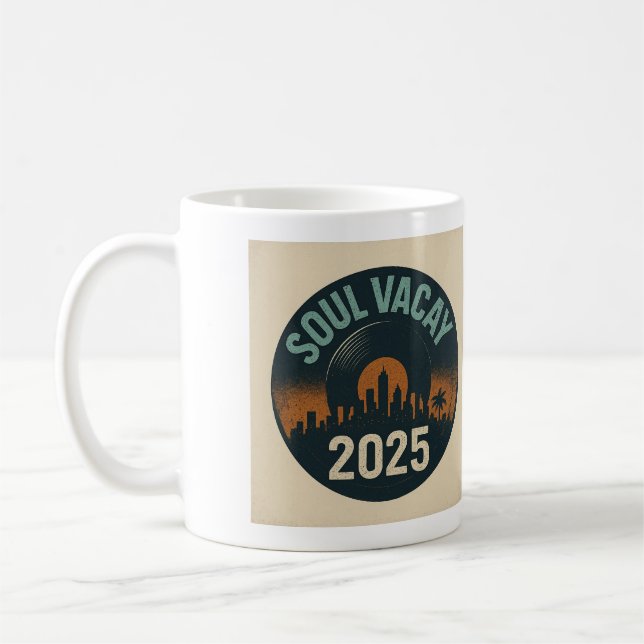 Soul Vacay 2025 Logotyp Coffee Kopp (Vänster)