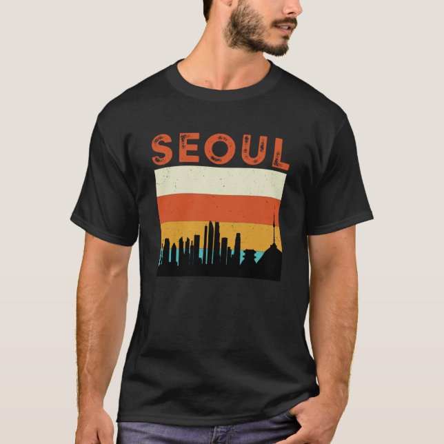 Söul vintage Sydkorea T Shirt (Framsida)