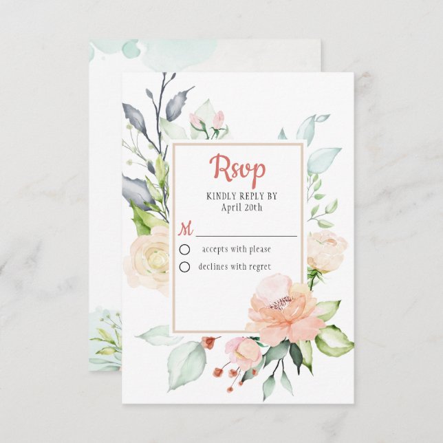 Soula Response Card Inbjudningar (Fram/baksida)