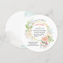 Soula Round Baptism-inbjudan