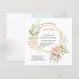 Soula Square Baptism-inbjudan Inbjudningar