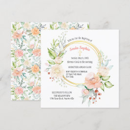 Soula Square Baptism-inbjudan Inbjudningar