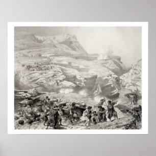 Soulak Pass vid Akhati, Dagestan, platta 61 från e Poster