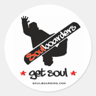 SOULBOARDER-KLISTERMÄRKE 3 flytta sig mycket Runt Klistermärke