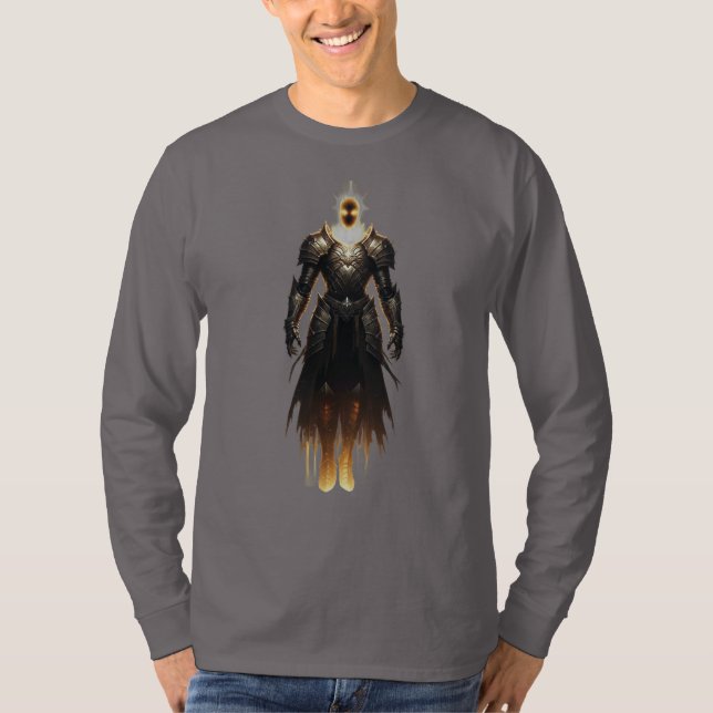 Soulflame Knight Mörk Fantasy T Shirt (Framsida)