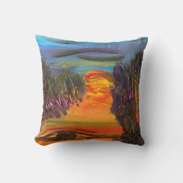 Soulful Horizon Hand Painted Design  Kudde